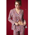 Boho Paisley Women's Classic Long Sleeve Stretch 2 Piece Pajamas (1X-3X)